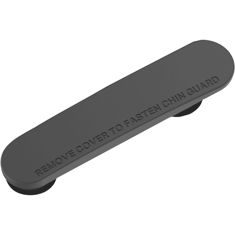 Black silicone Sweet Protection Volata Chin Guard Cover, designed to cover the helmet's chin guard mounts.