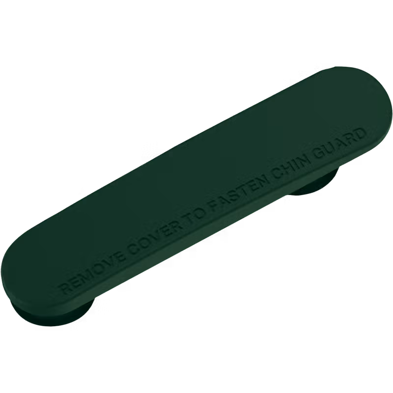 Green silicone Sweet Protection Volata Chin Guard Cover to protect the mounting points on a Volata race helmet.