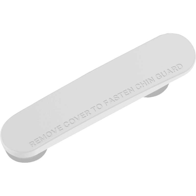 White silicone Sweet Protection Volata Chin Guard Cover, designed to cover the helmet's chin guard mounts.