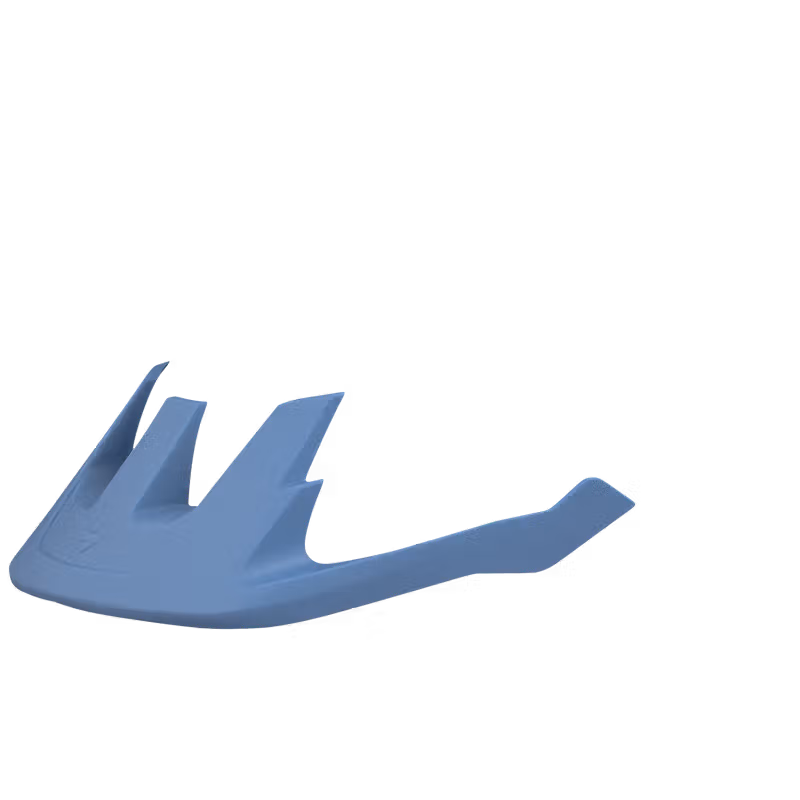 Replacement visor for the Sweet Protection Dissenter helmet in Glacier Blue Metallic.