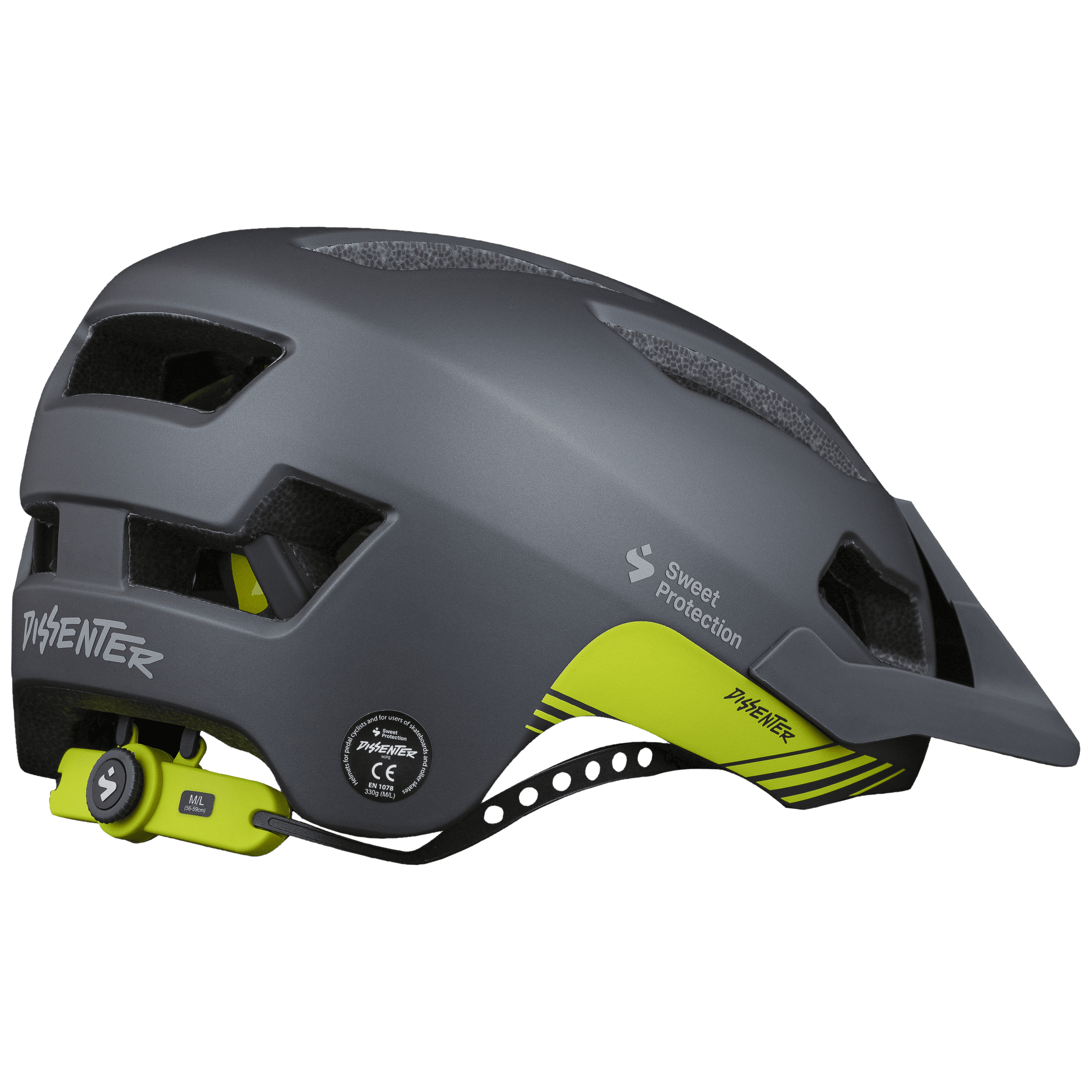 Dissenter Mips Helmet - Slate Gray Metallic/Fluo
