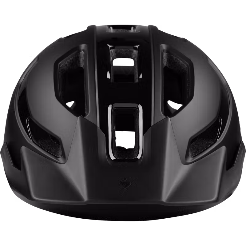 Top view of the Sweet Protection Ripper Mips Helmet Junior in Matte Black showing ventilation channels.
