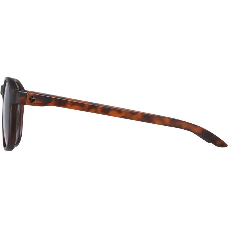 Side profile view of the Sweet Protection Heat sunglasses in matte crystal tortoise, showing temple detail.