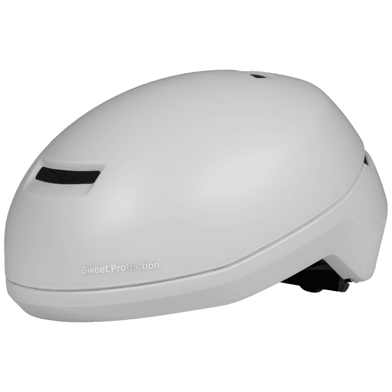 Sweet Protection Commuter Helmet in Bronco White, angled view.