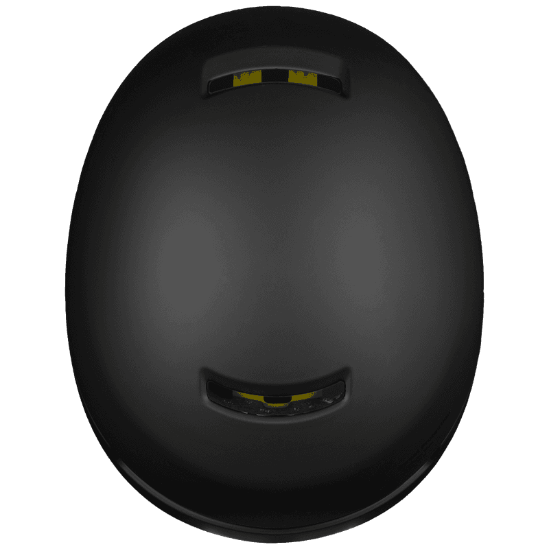Sweet Protection Commuter Helmet in Matte Black, top view.