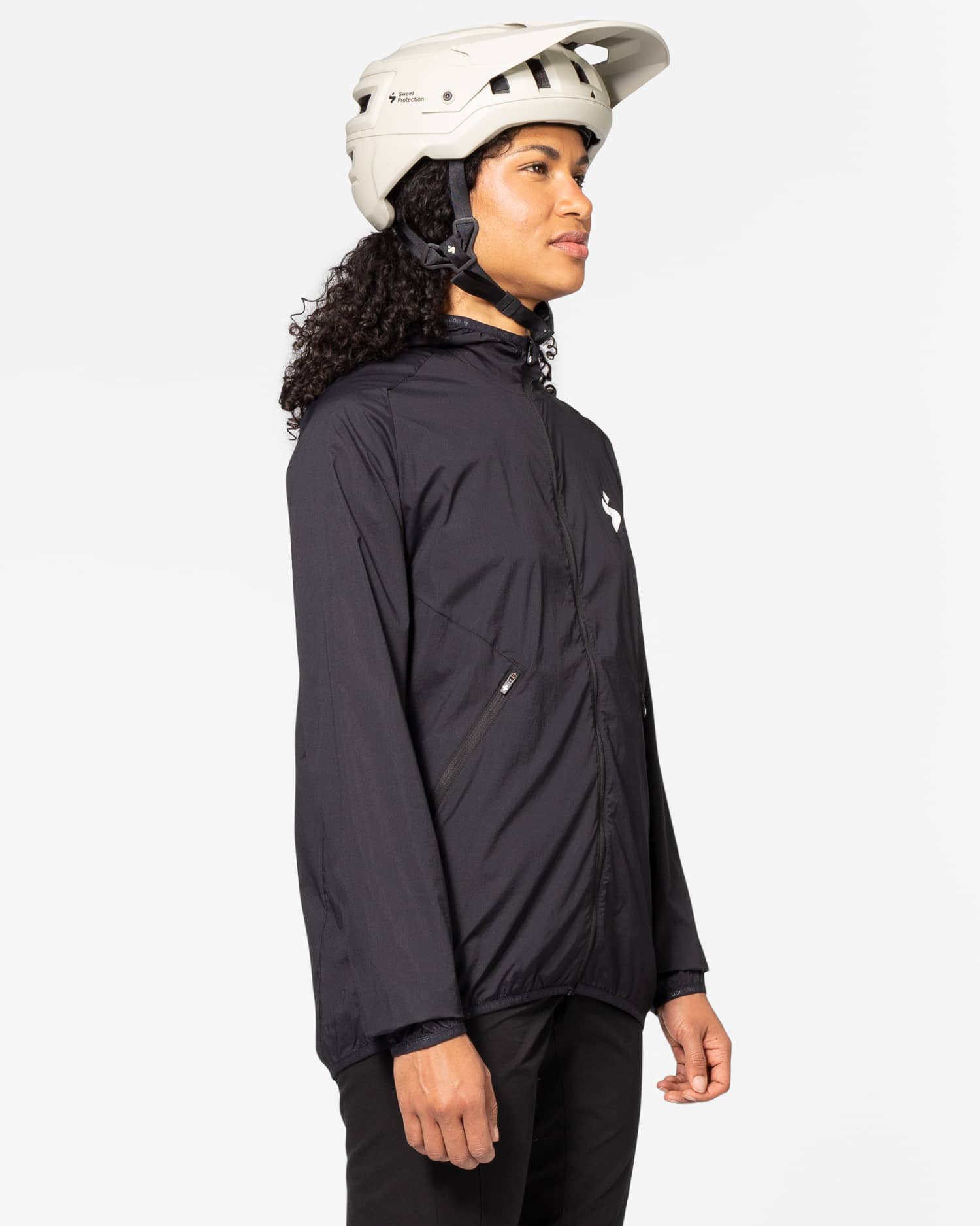 Hunter Hooded Wind Jacket Unisex - Black