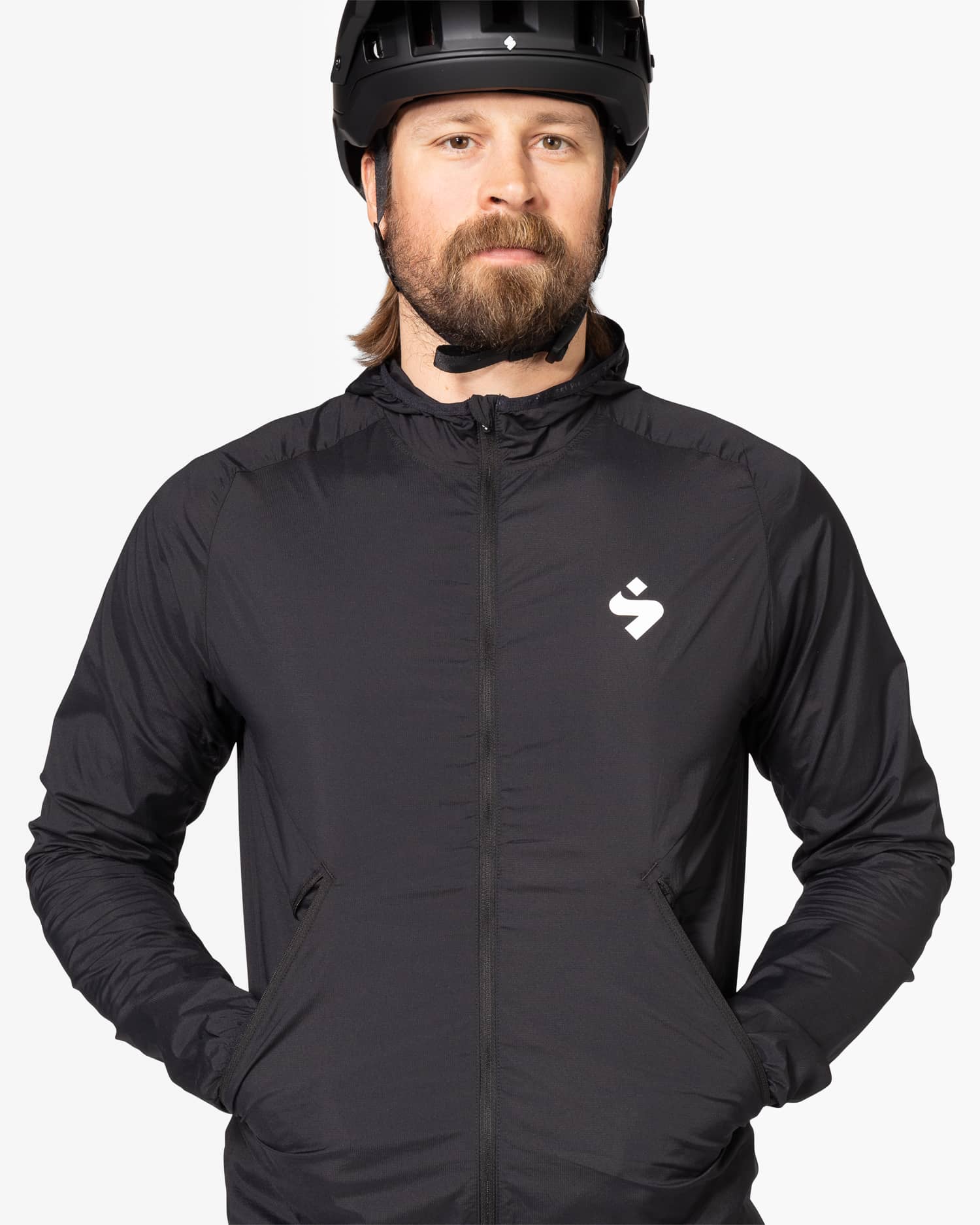 Hunter Hooded Wind Jacket Unisex - Black